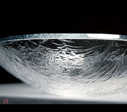 Onami Crystal low iron textured glass bowl